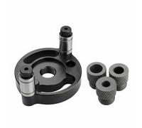 Ronyme Guide de Perçage Autocentrant Gabarit Bois Outil Menuiserie Perceuse Centreur pour Tourillons Réglage Automatique Corps Convient à Fabrication de , Manchon De Perçage Acier