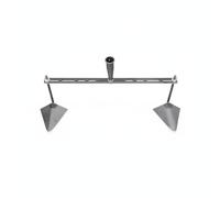 Ronyme Houe Agricole Outil de Jardinage Cultivateur Manuel Sarcloir Tranchant Conception Ergonomique en Traction à la Main et Lames Triangulaires Acier au, 60CM 2 Heads
