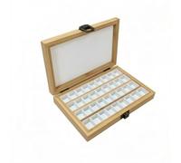 Ronyme Palette de Vernis à Ongles Boîte de Rangement Organiseur Coffret Conteneur en Bambou avec Couvercle et Loquet Noir Intercalaires Modulables pour Salon, 36 Compartiments