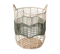 Ronyme Panier Papier Tressée Naturel Panier à Linge Poignées Léger Corbeille Rangement Tressée pr Placard