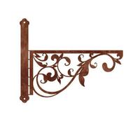 Ronyme Patère Décorative en Fer Motif Vignes Support Panier Suspendu Mural Pratique Accroche-Lanterne Mural pr Terrasse