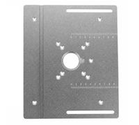 Ronyme Plaque d'Insertion Défonceuse en Alliage d'Aluminium Marquages Linéaires Gravés Fe Réglage pour Précis Lors Travaux Rainurage Finition, Argent