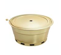 Ronyme Poêle Grill Commerciale Barbecue Coréen Gril Plaque Cuisson Acier Électroplaqué Anti-fumée avec Flux d'Air Ajustable et Fond Ventilé pour Chaleur, Gold L Upper Rack
