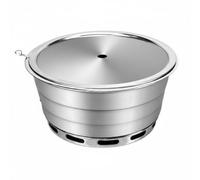 Ronyme Poêle Grill Commerciale Barbecue Coréen Gril Plaque Cuisson Acier Électroplaqué Anti-fumée avec Flux d'Air Ajustable et Fond Ventilé pour Chaleur, Large Upper Rack