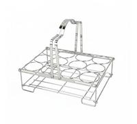Ronyme Porte-bières Pliant Étagère pour Bouteilles Canettes Présentoir de Boissons Fer Fil Portable Rangement Adapté à Bar, Argenté, Pliable, Rond, Petit, 12 Bouteilles