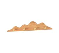 Ronyme Porte-manteau mural, organisateur de serviettes et de chapeaux, crochet mural en bois pour couvertures, clés, peignoirs, chambre et salle de bain, Brun