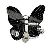 Ronyme Porte-peigne mural en acrylique robuste en forme papillon, avec étagère rangement pour brosses à cheveux. Accessoires salle bain, Sans Décor Brillant