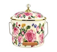 Ronyme Pot En Émail Cylindrique Résistant à le Feu Nue Pot Décoration Florale Décoratif Récipient pr Stockage s Aliments, Style C