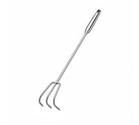 Ronyme Râteau Agricole Râteau de Jardin Râteau à Main Cultivateur Désherbeur en Acier Inoxydable Robuste Manche Ergonomique Prise Confortable Dents Coniques , 70CM , 3-Dents