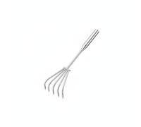Ronyme Râteau en Acier Inoxydable Long Manche Outil de Jardinage Herse Manuelle Cultivateur Têtes Courbées pour Ameublir la Terre Aérer Désherber sans Se , Râteau en Acier Inoxydable À 5 Dents, 50 Cm