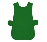 Ronyme Tablier Veste Polyester sans Manches Tablier Chasuble Vêtement de Service Look Net et Moderne avec Boutons Pression Protection Contre Taches et, Array, Vert
