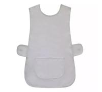 Ronyme Tablier Veste Polyester sans Manches Tablier Chasuble Vêtement de Service Look Net et Moderne avec Boutons Pression Protection Contre Taches et, Array, Gris