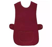 Ronyme Tablier Veste Polyester sans Manches Tablier Chasuble Vêtement de Service Look Net et Moderne avec Boutons Pression Protection Contre Taches et, Array, Bordeaux