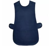 Ronyme Tablier Veste Polyester sans Manches Tablier Chasuble Vêtement de Service Look Net et Moderne avec Boutons Pression Protection Contre Taches et, Array, Bleu Foncé