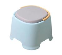 Ronyme Tabouret Nordique Tabouret Plastique Tabouret Enfant Repose-Pieds Tabouret Empilable en Matière PP avec Poignée de Transport Adapté au Repas à la, Bas 19.5cm H X 26cm L X 23.5cm P, Bleu