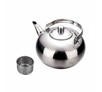 Ronyme Théière en Inox Théière Bouilloire Infuseur Couvercle Bec Verseur pour Usage Quotidien Poli Miroir Filtration Intégrée pour Thé Limpide Adaptée aux, Array, Acier Inoxydable, 18 Cm