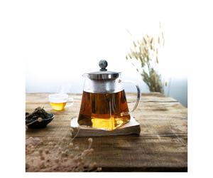 ROOBIOS Théière en verre borosilicate avec infuseur inox et fond dévissable CRISTEL 1.2 L