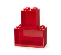 Room Copenhagen 41171730 Ensemble de tablettes de Briques Lego, 2 pièces, Rouge, One Size