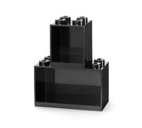 Room Copenhagen 41171733 Ensemble de tablettes de Briques Lego, 2 pièces, Noir, One Size
