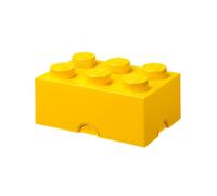 Room Copenhagen Boîte de Rangement LEGO Brique 6 Plots jaune, Boîte Empilable avec Couvercle, 8,47 l - Produit LEGO, Rangement Bureau, Chambre, Boîte à Jouets