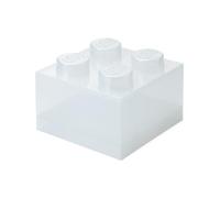 Brique de Rangement Lego translucide pailleté - Blanc