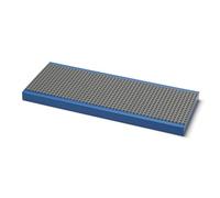 Room Copenhagen Lego Étagère murale bleue avec 3 plaques de construction - Étagère flottante pour chambre d'enfant et décoration murale - Étagère pour fans de LEGO - 38,5 x 2,5 x 15 cm