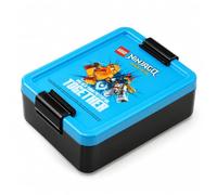 Room Copenhagen Lego Ninjago - Boîte à déjeuner avec compartiments - Durable et amusant pour les enfants - Azur foncé et noir - Passe au lave-vaisselle - Parfaite pour les repas, les collations et les