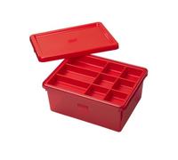Room Copenhagen Boîte de rangement SORT & STORE Medium – Séparateurs amovibles, 17,7 l – Rouge