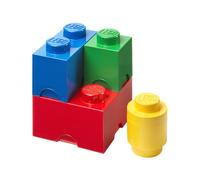 Room Copenhagen LEGO Storage Brick Multipack L - Boîtes de rangement empilables, set de 4 pièces, organisateur LEGO pour bureau et chambre d'enfants