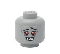 Room Copenhagen LEGO Tête de rangement (petite) Zombie - Boîte de rangement pour jouets pour enfants avec couvercle, organiseur empilable, design ludique