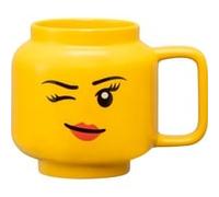 Room Copenhagen - Mug en céramique LEGO Tête de fille clignotante - Grand 530ml - Lave-vaisselle