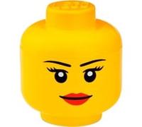 Room Copenhagen "Tête de rangement LEGO ""fille"", petite jaune, Boîte de rangement"