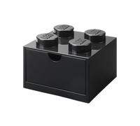 Petite Brique de Rangement LEGO 1 tiroir 4 picots - Noir