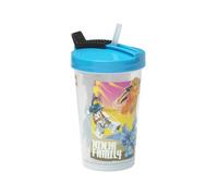 Room Copenhagen Tumbler LEGO Ninjago avec paille, Gobelet réutilisable et isolé pour enfants, avec couvercle, paille et design LEGO, 500 ml, Azur