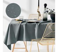 room99 Aura Nappe de Table 110 x 160 cm Imperméable Rectangulaire Facile d'entretien Lavable Anti Tache Protection Décoration de Banquet Toute l'année Gris foncé