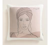 ROOM99 Be My Art Housse de Coussin décorative, 40 x 40 cm, esthétique, Moderne, pour Chambre à Coucher, Salon, crème, Laluna, 1 pièce