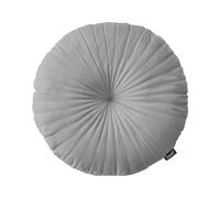 room99 Coussin Rond en Velours Décoratif Milou 45 cm pour Salon, Canapé, Sofa Motif Citrouille Gris Clair, 1 pièce