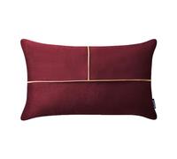 ROOM99 Housse décorative de Coussin Be Glam Simple 30 x 50 cm Taie d'oreiller pour Coussins Canapé avec Fermeture éclair Invisible Rouge Foncé, 1 pièce