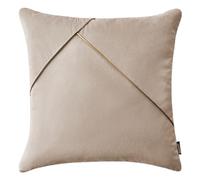 ROOM99 Housse décorative de Coussin Be Glam Simple 45 x 45 cm Taie d'oreiller pour Coussins Canapé avec Fermeture éclair Invisible Beige, 1 pièce