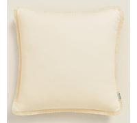 ROOM99 Housse décorative de Coussin Boca Chica 40 x 40 cm Taie d'oreiller pour Coussins Canapé avec Fermeture éclair Invisible Crème, 1 pièce