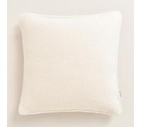 room99 Housse décorative de Coussin Bouclé 45 x 45 cm Taie d'oreiller pour Coussins Canapé avec Fermeture éclair Invisible Crème Clair, 1 pièce
