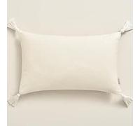 room99 Housse décorative de Coussin Soul 30 x 50 cm Taie d'oreiller pour Coussins Canapé avec Fermeture éclair Invisible Crème, 1 pièce