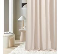 room99 Rideau avec œillets Aura 180 x 260 cm Largeur x Hauteur, Décoration de Fenêtre, Curtains et Draperies intérieurs pour Salon, Chambre Moderne Lisse Crème Claire, 1 pièce