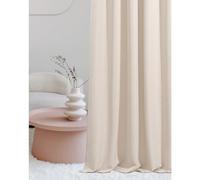 room99 Rideau avec œillets Laurel 140 x 250 cm Largeur x Hauteur, Décoration de Fenêtre, Rideau Thermique Isolant Anti Froid et Chaleur pour Salon Crème, 1 pièce