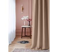 room99 Rideau avec œillets Laurel 140 x 280 cm Largeur x Hauteur, Décoration de Fenêtre, Rideau occultant Thermique Isolant Anti Froid et Chaleur pour Salon Beige, 1 pièce
