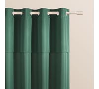 ROOM99 Rideau avec œillets Mia 140 x 280 cm Largeur x Hauteur, Décoration de Fenêtre, Curtains et Draperies intérieurs pour Salon, Chambre Moderne Volant Vert Bouteille, 1 pièce