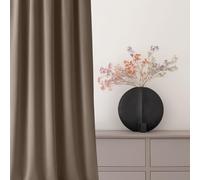 room99 Rideau avec Passe Tringle Aura 140 x 240 cm Largeur x Hauteur, Décoration de Fenêtre, Curtains et Draperies intérieurs pour Salon, Chambre Moderne Lisse Nugat, 1 pièce