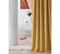 ROOM99 Rideau avec Passe Tringle Laurel 140 x 250 cm Largeur x Hauteur, Décoration de Fenêtre, Rideau occultant Thermique Isolant Anti Froid et Chaleur pour Salon Moutarde, 1 pièce