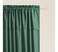 ROOM99 Rideau avec Passe Tringle Mia 140 x 260 cm Largeur x Hauteur, Décoration de Fenêtre, Curtains et Draperies intérieurs pour Salon, Chambre Moderne Volant Vert Bouteille, 1 pièce