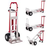 Roomark 4-en-1 Diable Pliant en Aluminium,Chariot de Déménagement de Manutention 363/454 kg, Diable Convertible en Chariot à Plate-Forme Roues antidérapantes pour Transport Entrepôt Marchandises